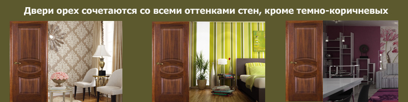 двери в сочетании с обоями